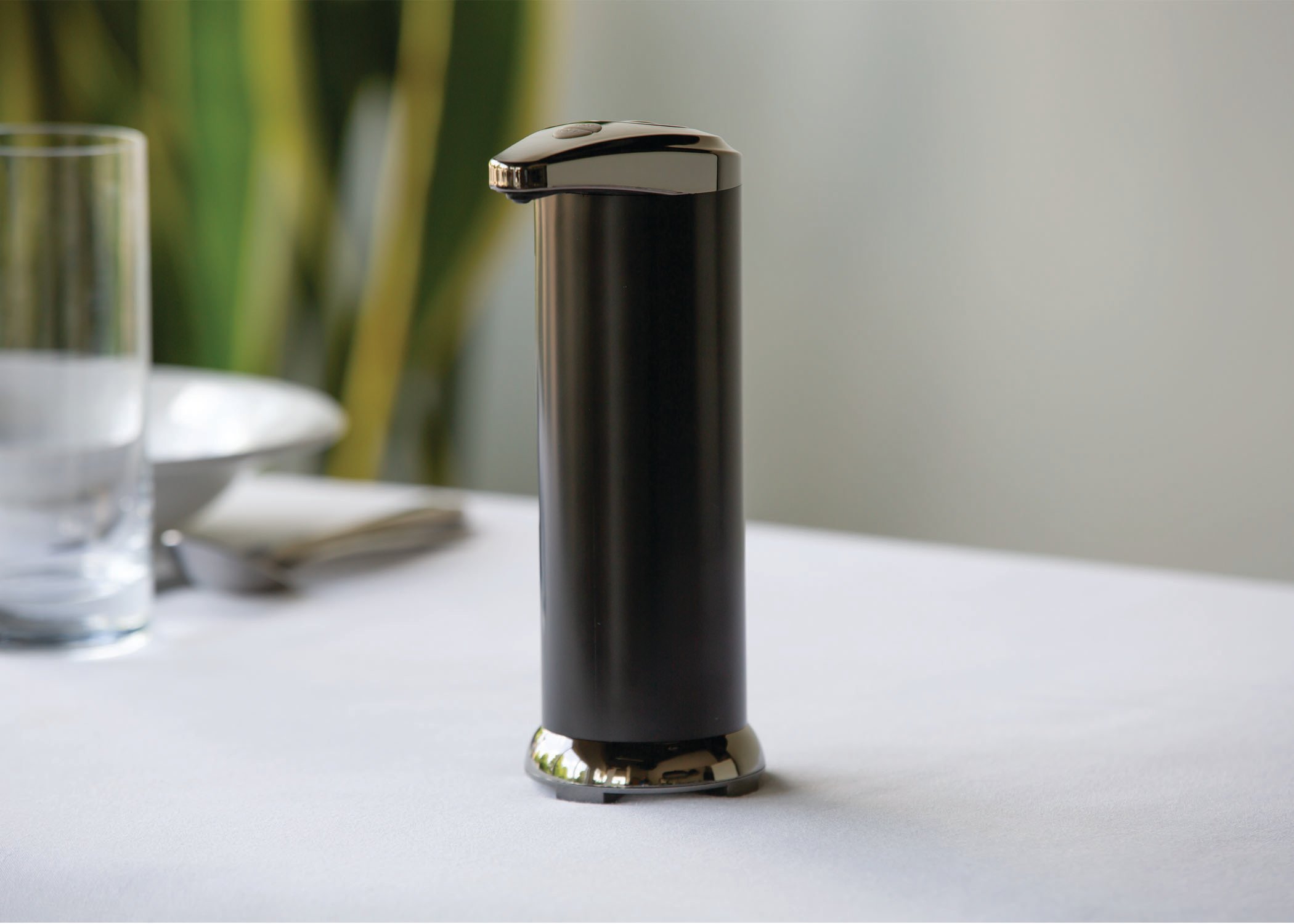 hand sanitizer pump on a table