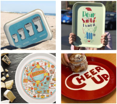 customized trays with logos and designs